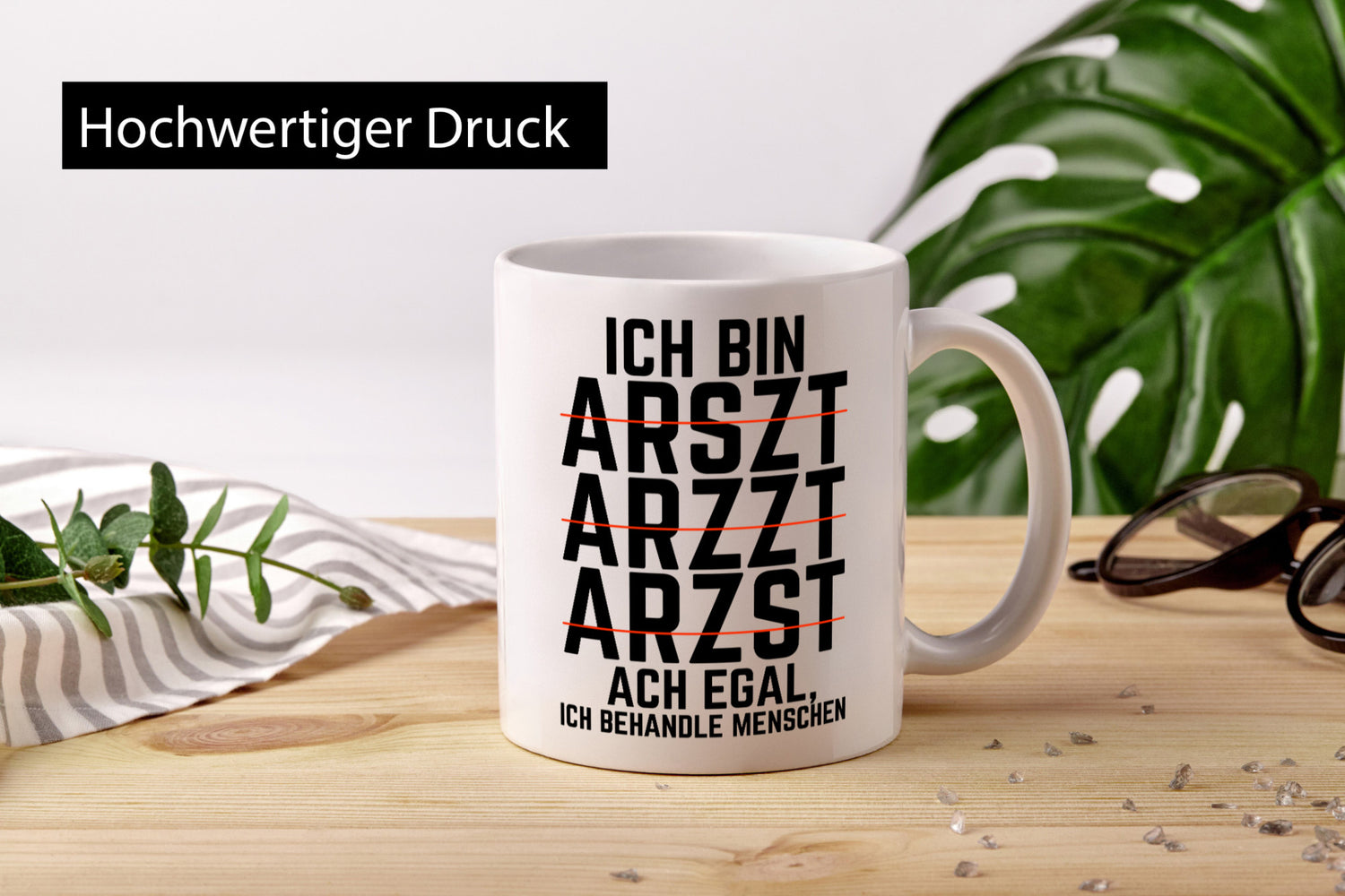 Ich bin Arzt | Rechtschreibung Klinik lustiger Spruch lustig Humor Geschenkidee