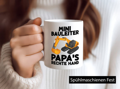 Mini Bauleiter | Kind Sohn Bagger Baustelle Junge Geschenkidee Familie Humor