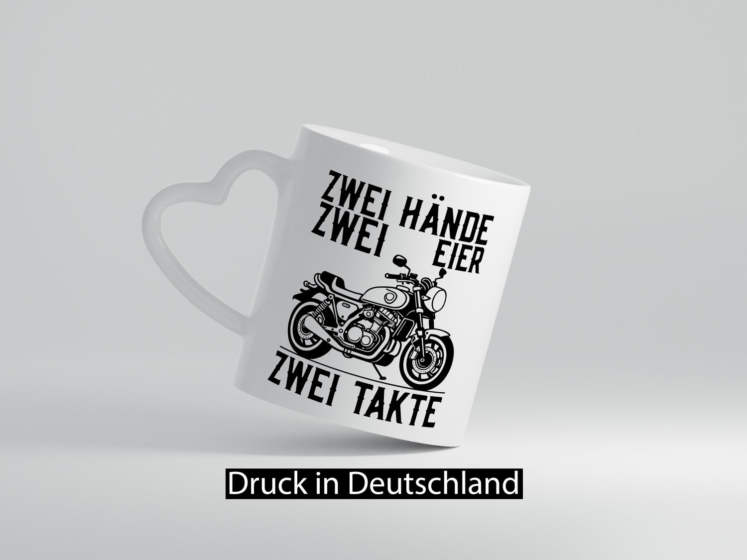 Zwei Hände | Zweitaktmotor Motorrad Moped Biker Geschenkidee Humor Tasse