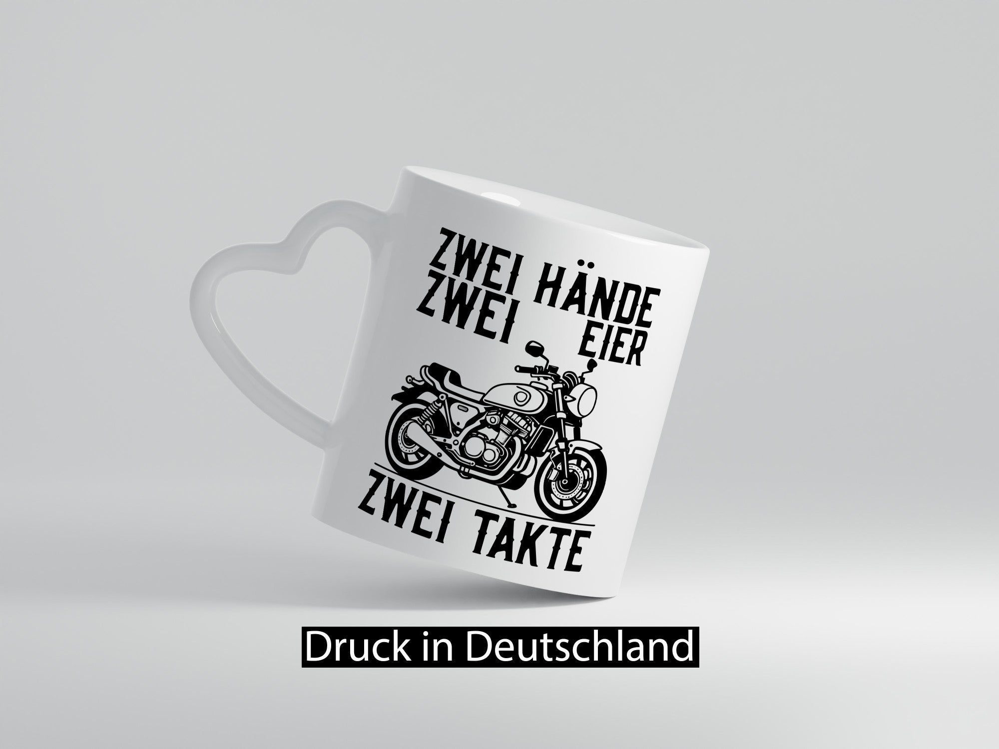 Zwei Hände | Zweitaktmotor Motorrad Moped Biker Geschenkidee Humor Tasse