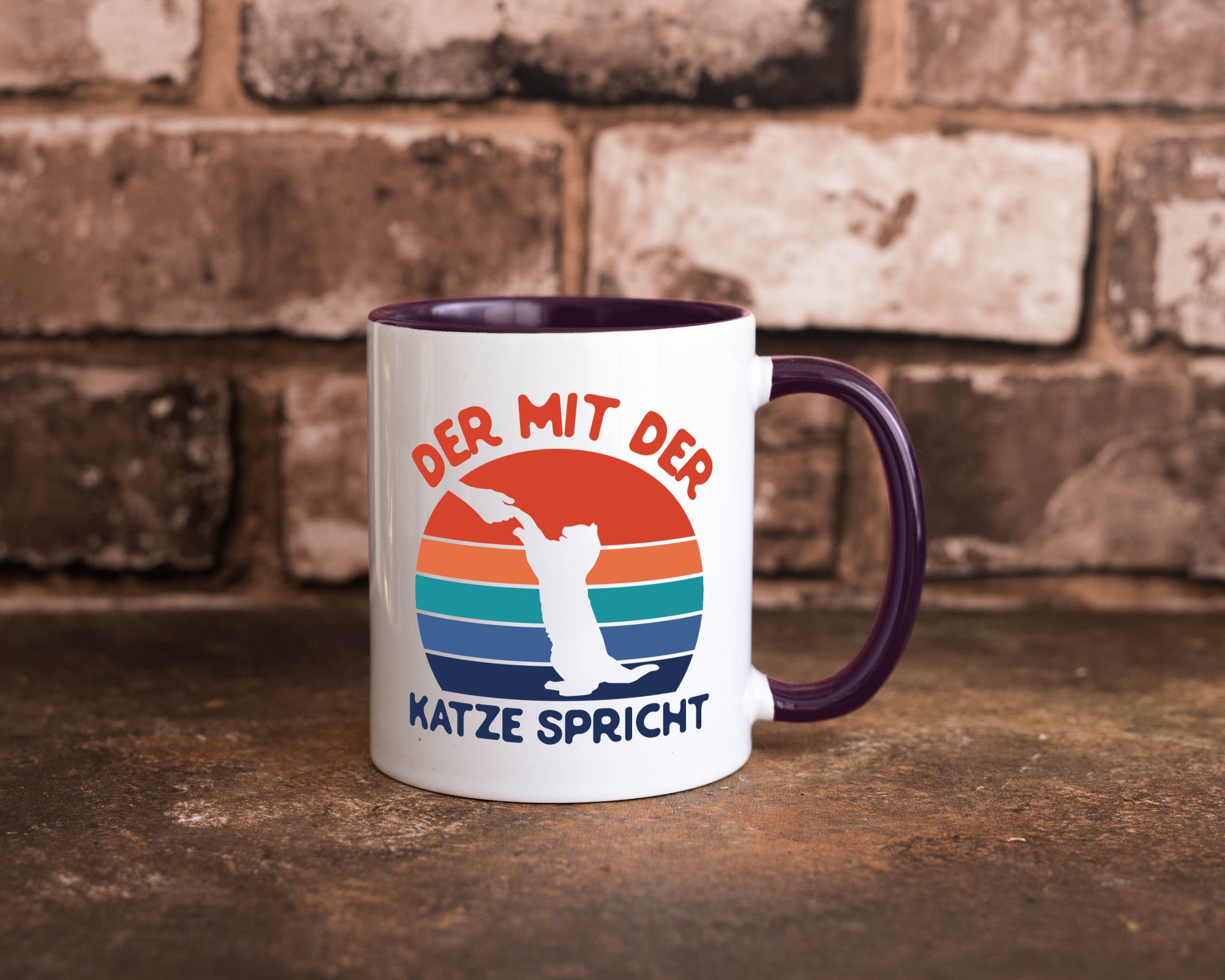 Der mit Katze Spricht | Katzenliebhaber Humor Tierliebhaber Geschenkidee Tasse