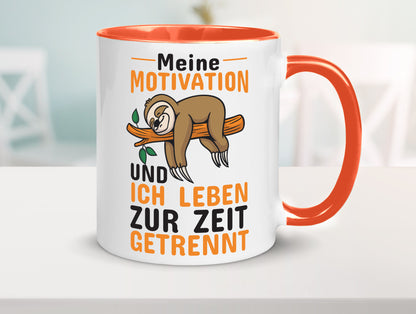 Keine Motivation | Faultier Tasse Büro Humor faul Geschenk Arbeit Kollegen