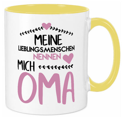 Oma Tasse | Lieblingsmenschen Großmutter Herzen lustiger Spruch Geschenk