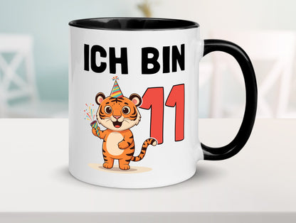 11. Geburtstag | 11 Jahre Tiger lustig Geschenkidee Geschenk Tasse