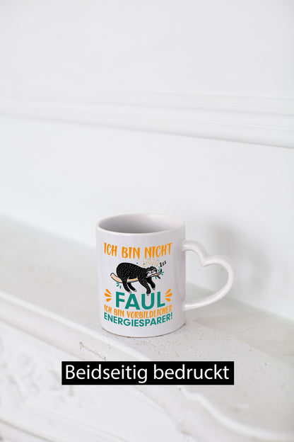 Fauler Energiesparer | Faultier Tasse Faulpelz Humor lustiger Spruch Geschenk