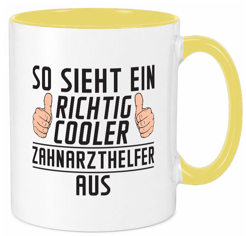 Richtig Cooler Zahnarzthelfer | Zahnmedizin Geschenkidee Humor Tasse