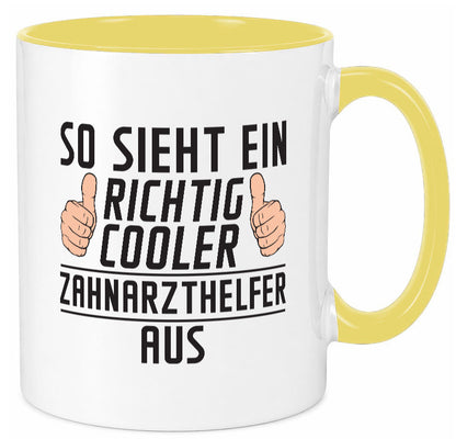 Richtig Cooler Zahnarzthelfer | Zahnmedizin Geschenkidee Humor Tasse