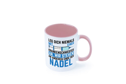 Krankenschwester anlegen | Nadel Spritze Klinik Spruch Geschenkidee Humor Tasse