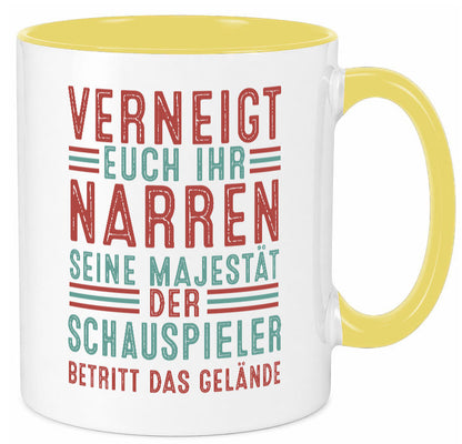 Verneigt euch: Schauspieler | Theater lustig Humor Geschenkidee Geschenk Tasse