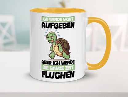 Ich geb nicht auf werde aber fluchen | Schildkröte Joggen v2 Humor Geschenkidee