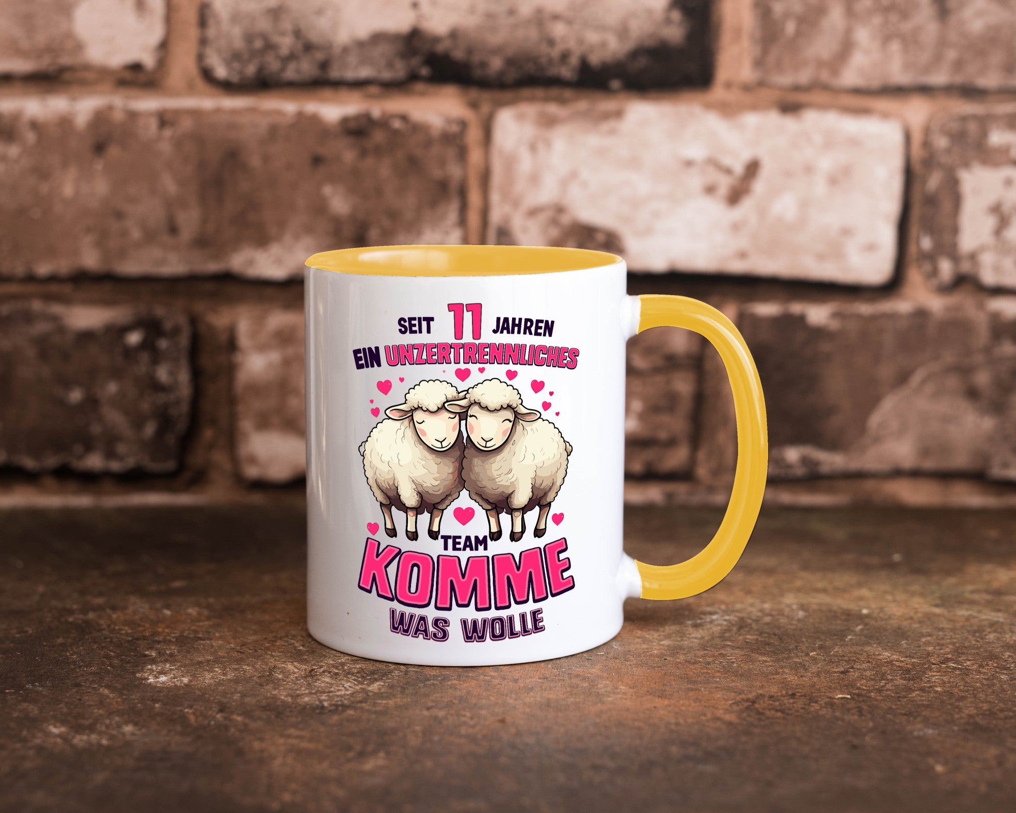 11 Jahre Verheiratet | ein Team Ehepaar v2 Humor Geschenkidee Tasse