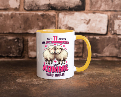 11 Jahre Verheiratet | ein Team Ehepaar v2 Humor Geschenkidee Tasse