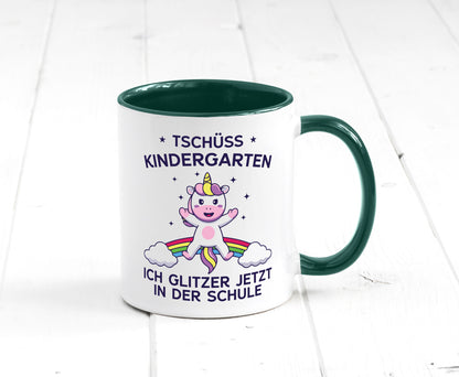 Kindergarten, jetzt Schule | Einhorn Geschenk Humor Geschenkidee lustiger Tasse