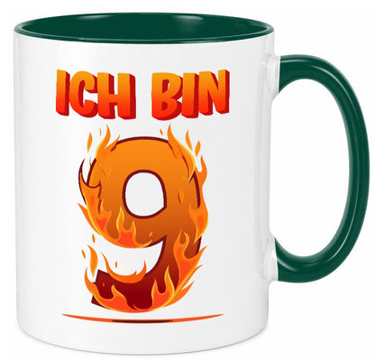 9. Geburtstag | 9 Jahre Drache lustiger Spruch Geschenk Geschenkidee Tasse