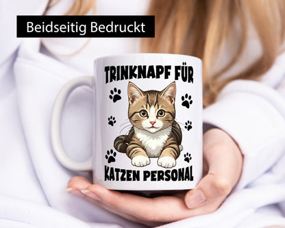 Katzen Personal | Katzenbesitzer Tasse Katze Humor vl4 lustiger Spruch Geschenk