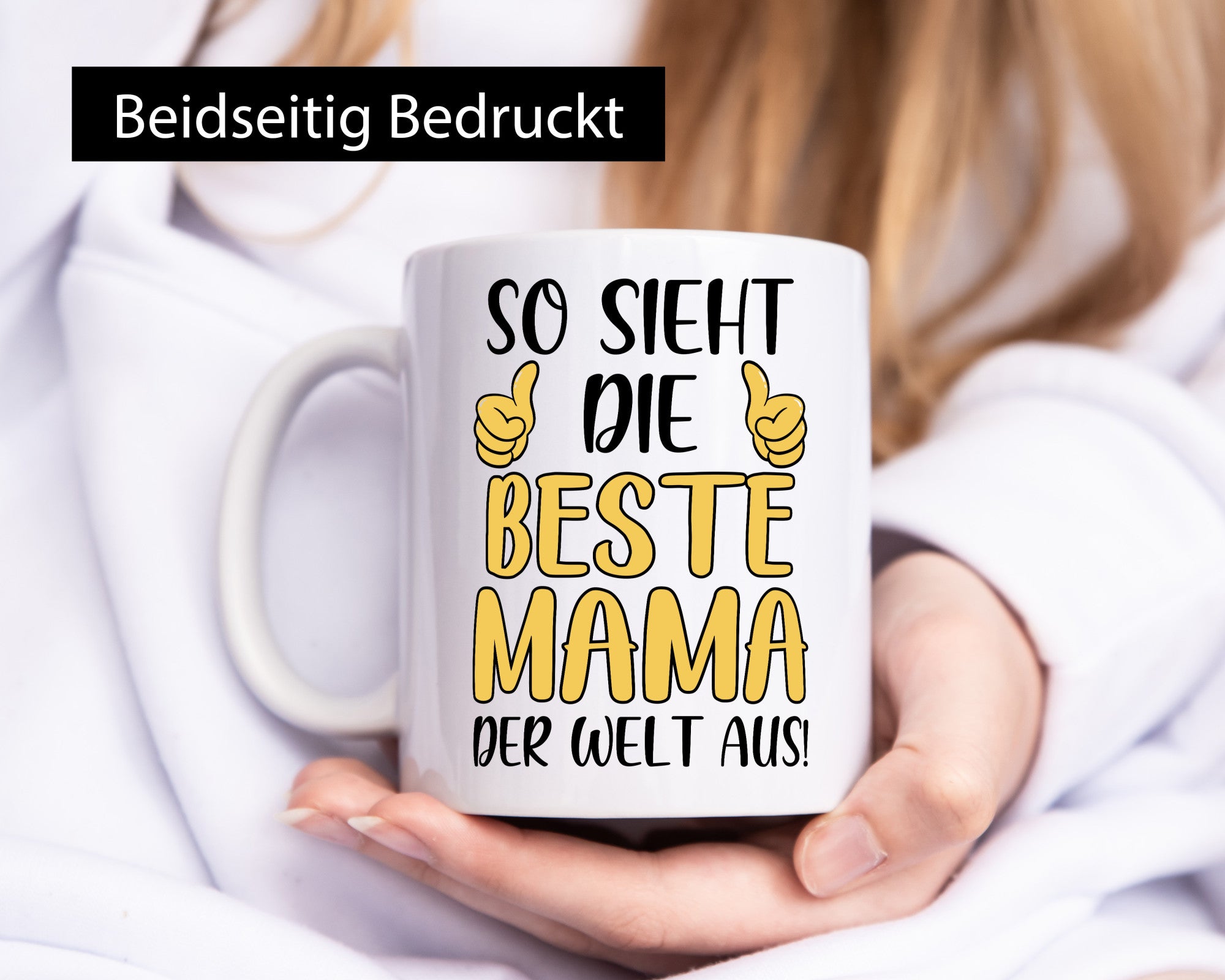 Beste Mama der Welt | Daumen hoch Geschenk Familie Geschenkidee lustiger Spruch