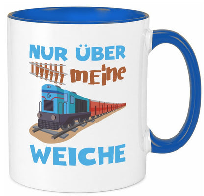 Nur über mein Weiche | Eisenbahn Weichen lustiger Spruch Geschenk Humor Tasse