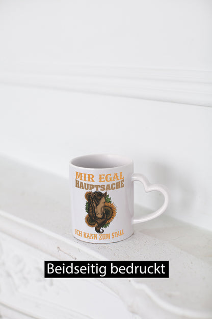 Hauptsache zum Stall | Reiterin Tasse Pferd Reiten Humor Geschenkidee