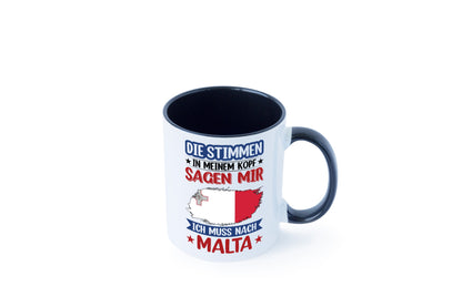 Malta | Urlaub Stimmen in meinem Kopf Traumland lustiger Spruch Geschenk Humor Tasse