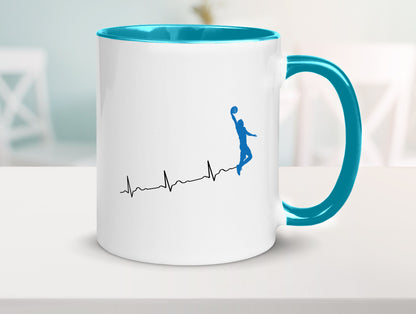 Herzschlag Basketball | Motiv Sport Ballsport Humor Geschenkidee Tasse