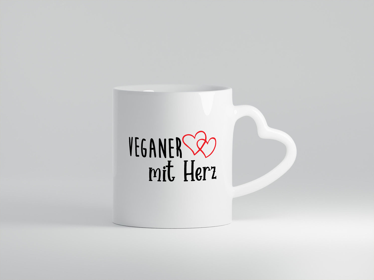 Veganer mit Herz | ich liebe Tiere Humor Tierliebhaber Geschenkidee Tasse