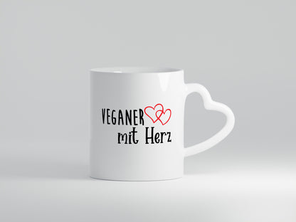 Veganer mit Herz | ich liebe Tiere Humor Tierliebhaber Geschenkidee Tasse