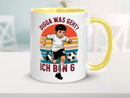 6 Geburtstag | Jahre Digga was geht ab Fußball lustiger Spruch Geschenk