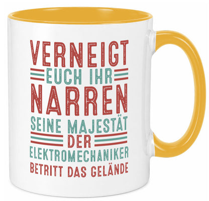 Verneigt euch: Elektromechaniker | Mechaniker v2 Geschenkidee Humor Tasse