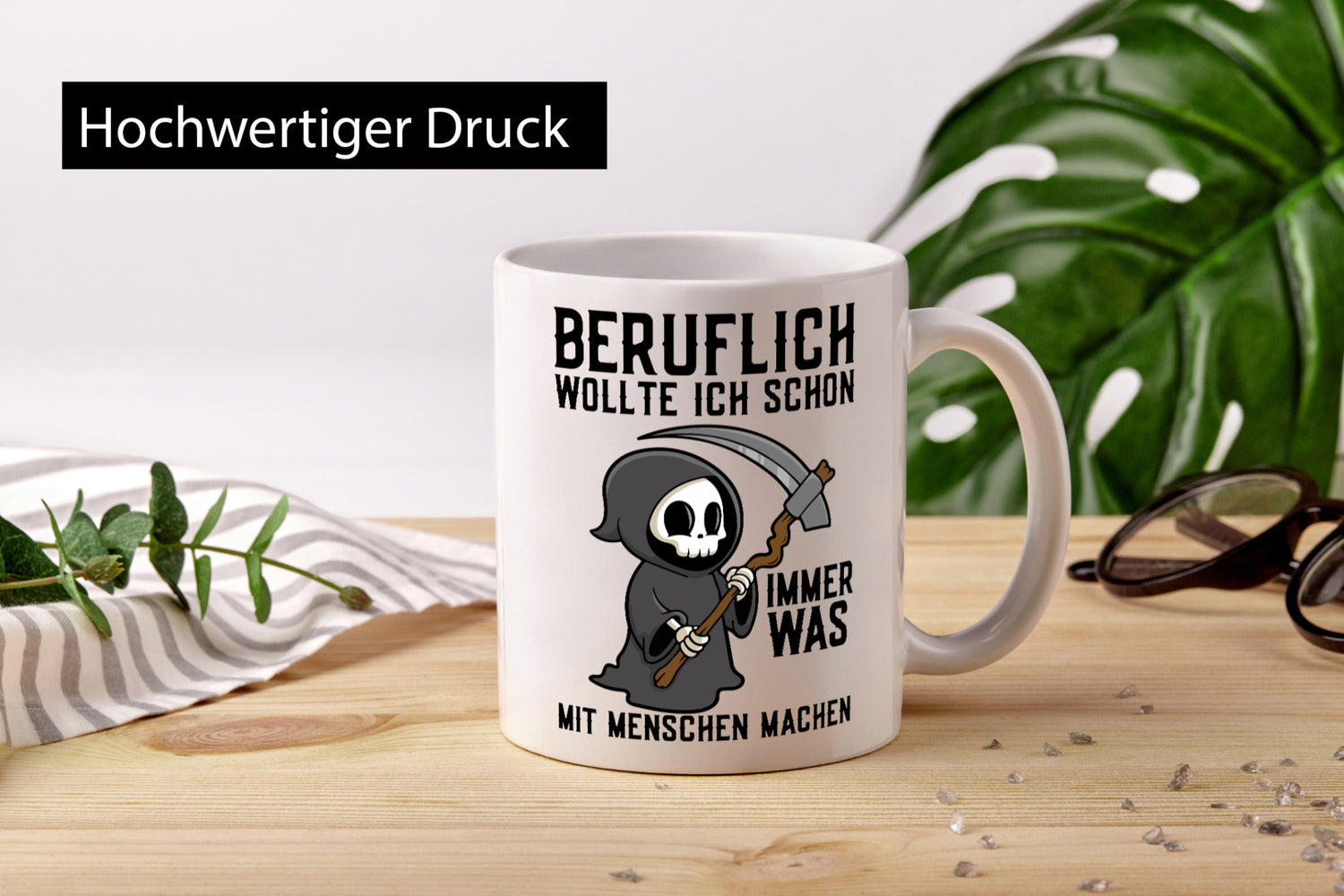 Beruflich was mit Menschen | Sense Sarkasmus Sensenmann v2 Geschenkidee Arbeit