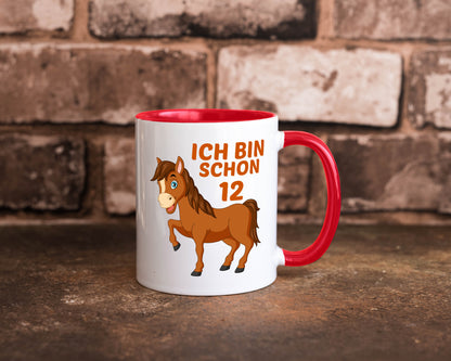 12. Geburtstag | Ich bin schon 12 Pferde Pony Geschenkidee Humor Tasse