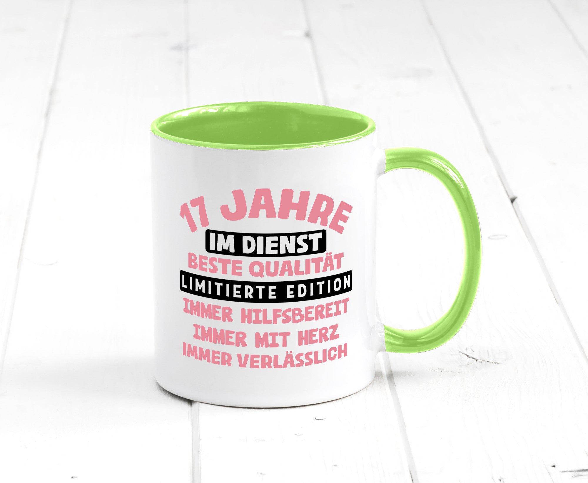 17 Jahre im Dienst | Jubiläum Arbeit v11 Humor Kollegen Büro Geschenkidee Tasse