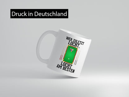 Wer zuletzt locht | Billard Billardkugel Billardspieler lustig Humor