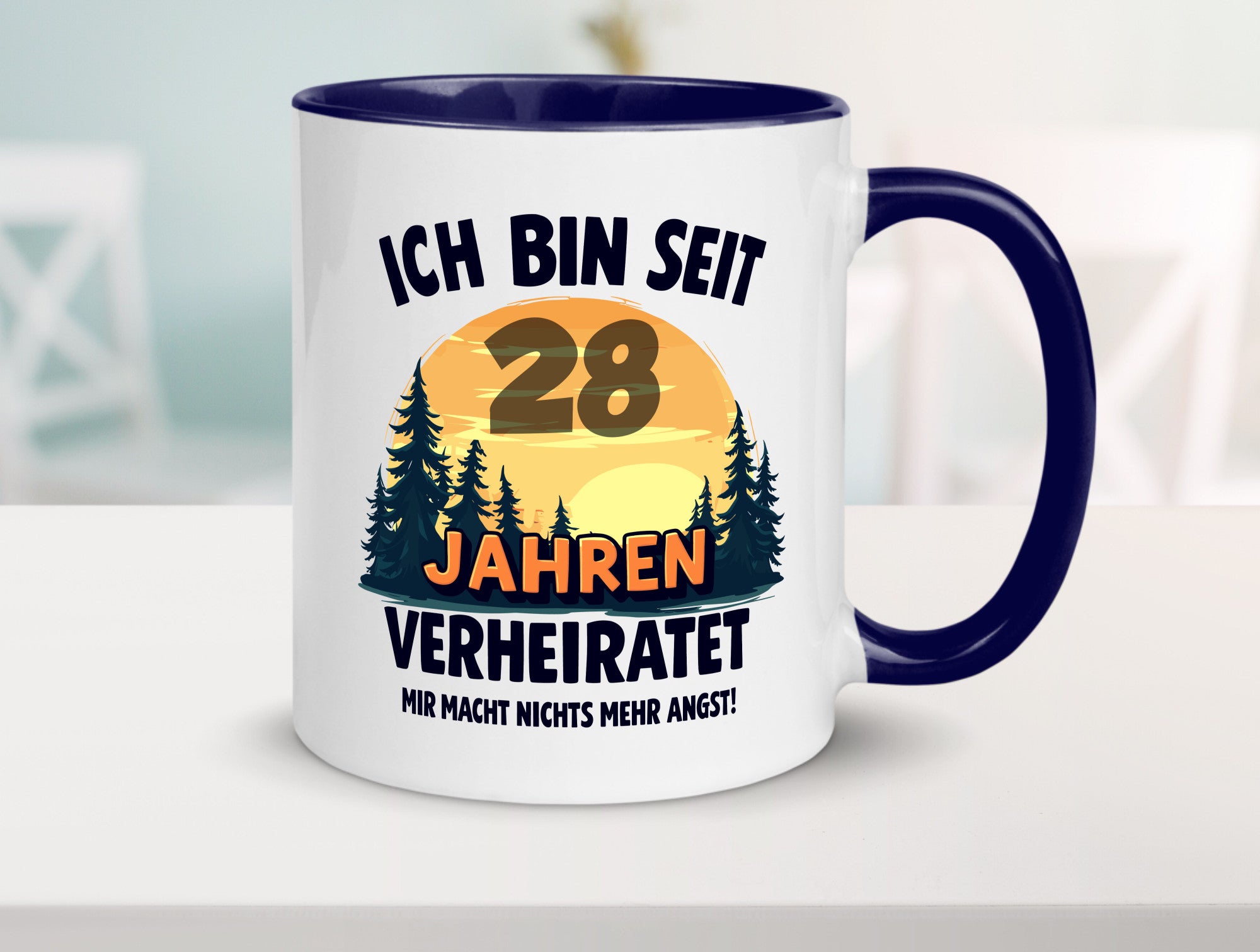 Ich bin Verheiratet | 28. Hochzeitstag Ehepaar v2 lustiger Spruch Geschenk