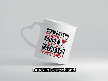 Schwestern die nicht saufen | Glas Sterne Geschenk Humor Geschenkidee lustiger