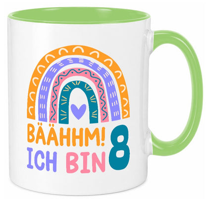 8. Geburtstag | 8 Jahre Regenbogen Bääm Mädchen Geschenk Geschenkidee lustiger Tasse