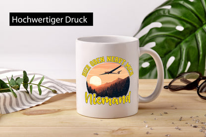 Hier nervt mich niemand | Segelflieger Segelfliegen lustig Humor Geschenkidee
