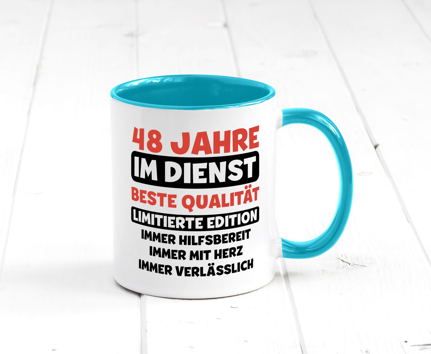 48 Jahre im Dienst | Jubiläum Arbeit v3 Humor Kollegen Büro Geschenkidee Tasse