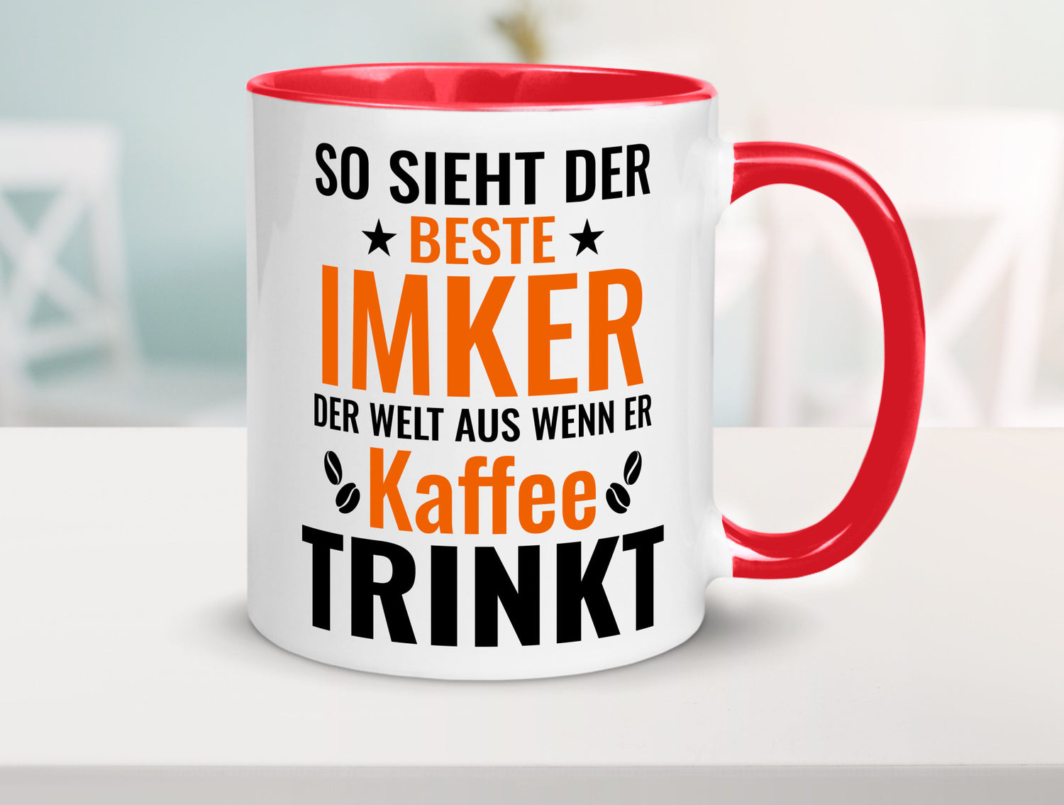 Kaffee trinkt: Imker | Imkerei lustiger Spruch Geschenk Humor Geschenkidee Tasse