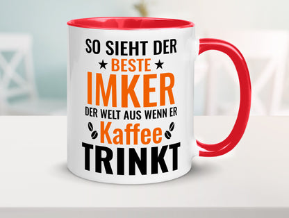 Kaffee trinkt: Imker | Imkerei lustiger Spruch Geschenk Humor Geschenkidee Tasse
