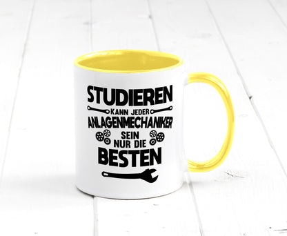 Nur die besten werden Anlagenmechaniker Humor Geschenkidee Tasse