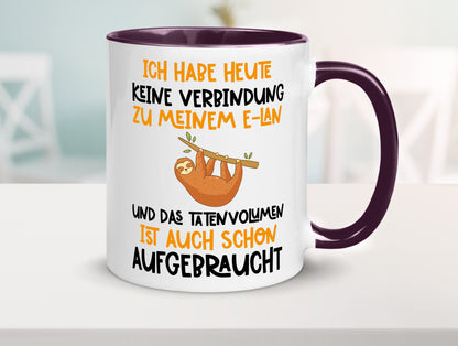 Tatenvolumen aufgebraucht | Spruch Humor Faultier Tierliebhaber Geschenkidee