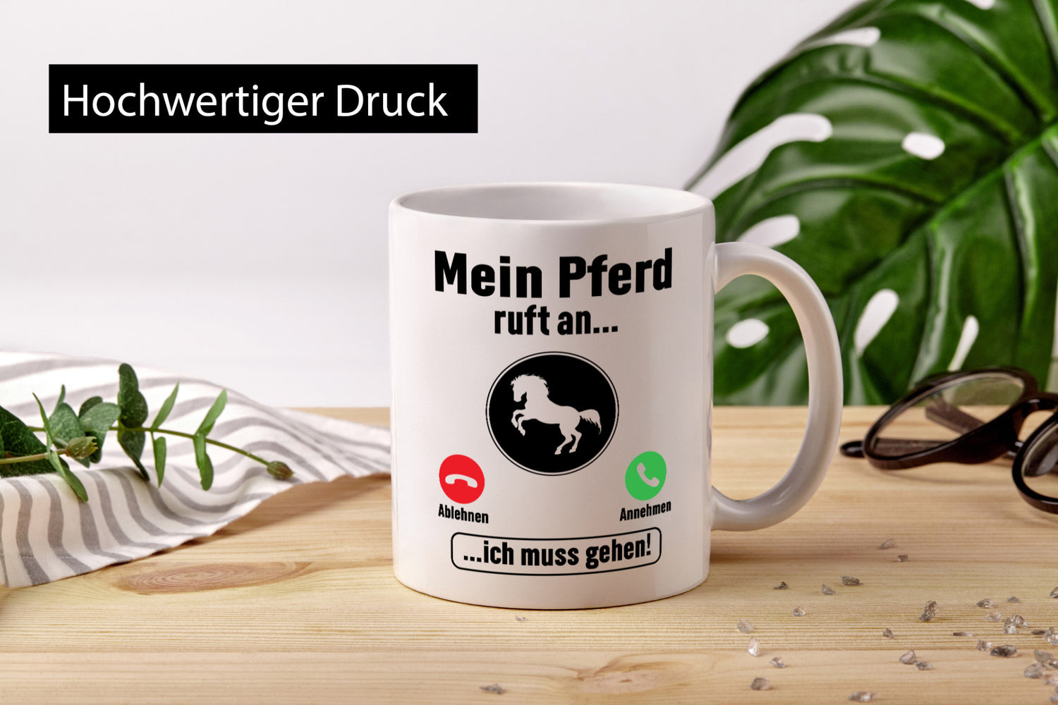 Mein Pferd ruft an | Pferdeliebhaber Reiten Geschenkidee Humor Tasse