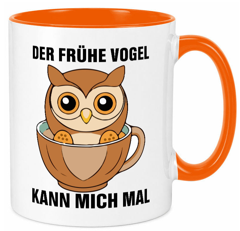 Der frühe Vogel kann mich mal | Eule Morgenmuffel v2 lustiger Spruch Geschenk