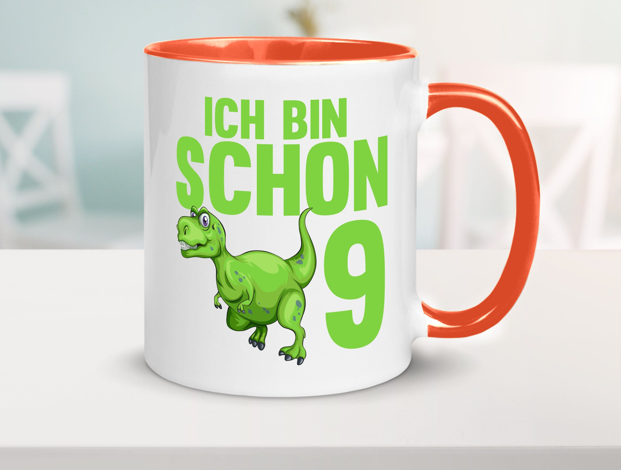 9. Geburtstag | 9 Jahre Dino Dinosaurier Geschenkidee Humor Tasse
