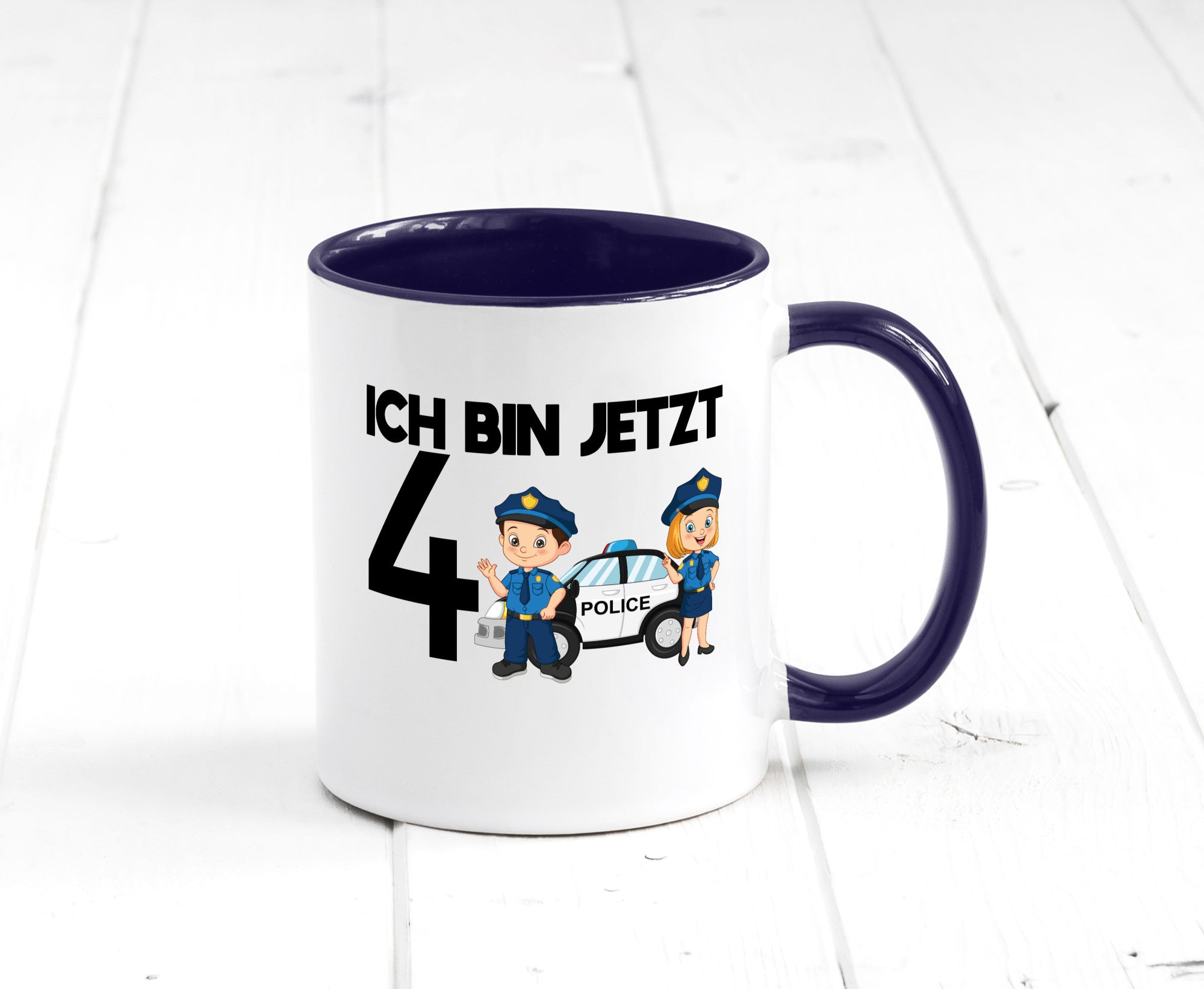 Ich bin jetzt 4 | Polizei 4. Geburtstag Jähriger Geschenk Geschenkidee lustiger