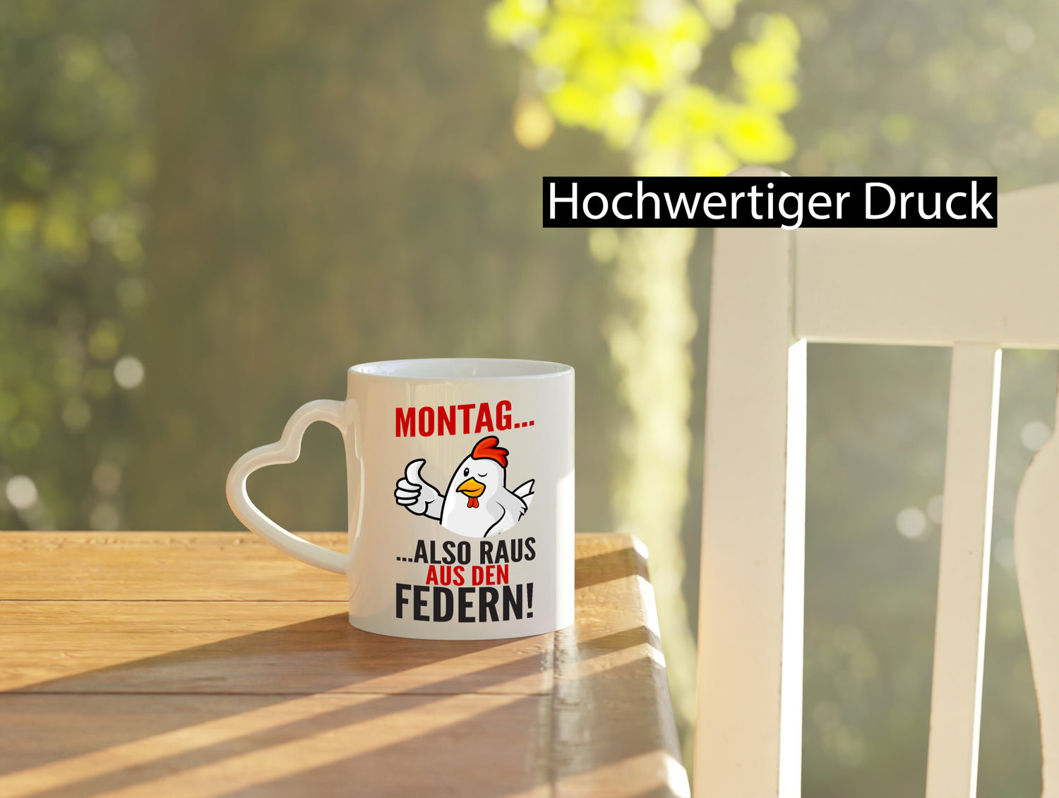 Montag raus ausden Federn | Hühnerstall Bauer lustiger Spruch Geschenk Humor