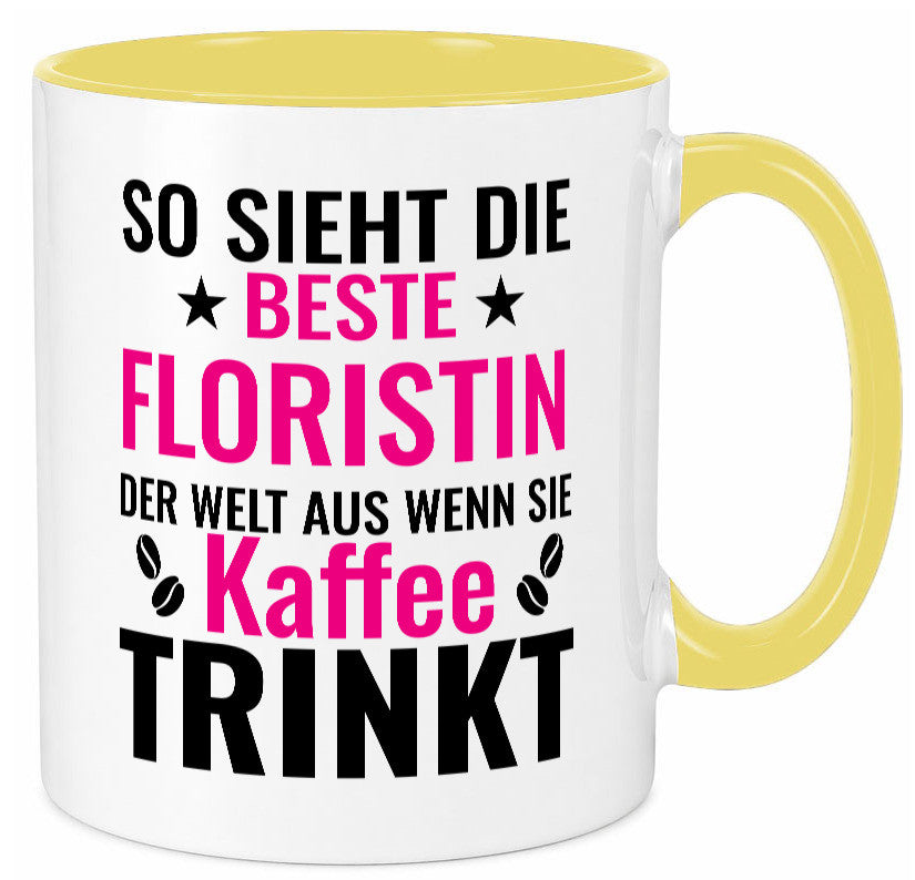 Kaffee trinkt: Floristin | Blumen Verkäuferin lustiger Spruch Geschenk Humor