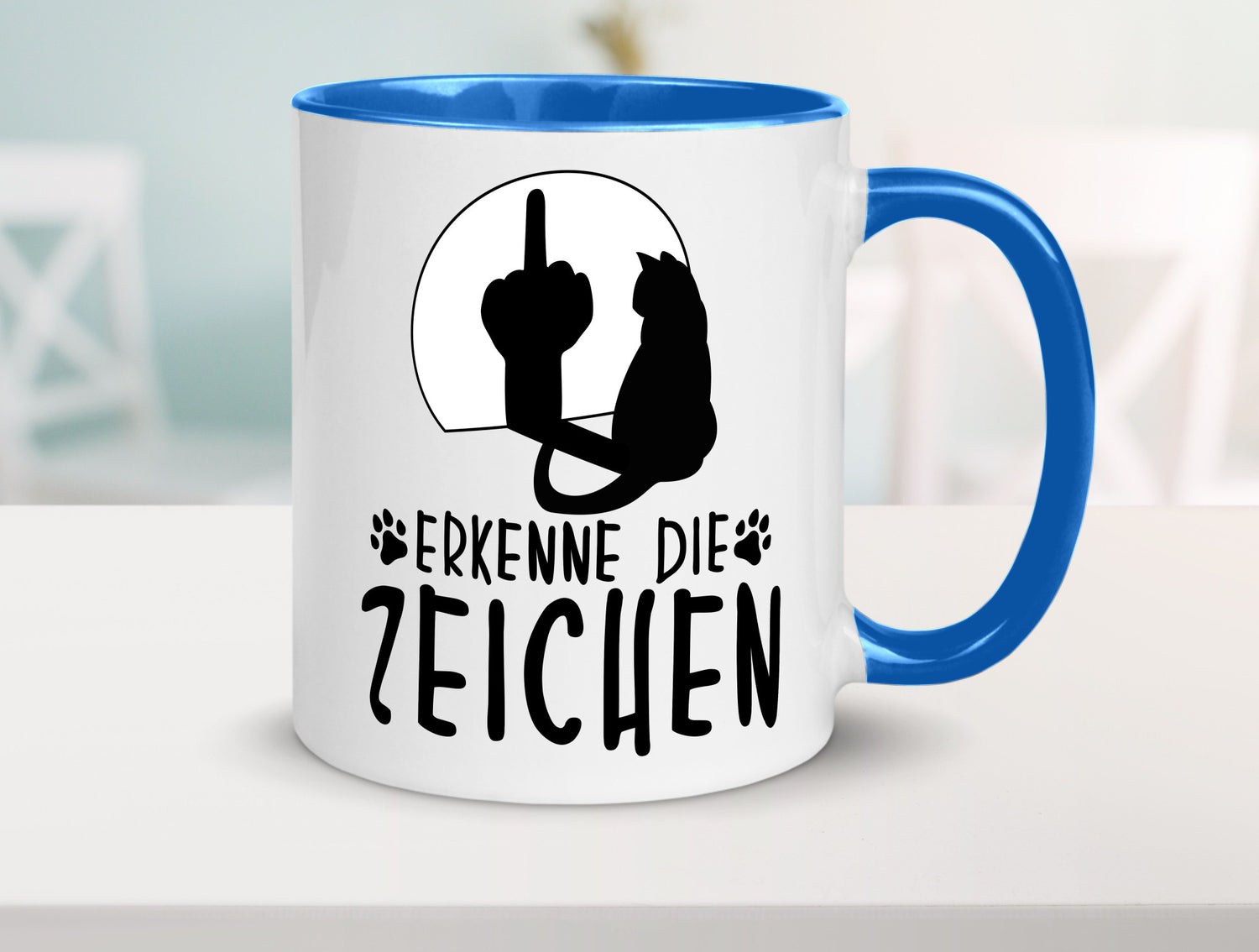 Erkenne die Zeichen | Katze Humor Tierliebhaber Geschenkidee Tasse