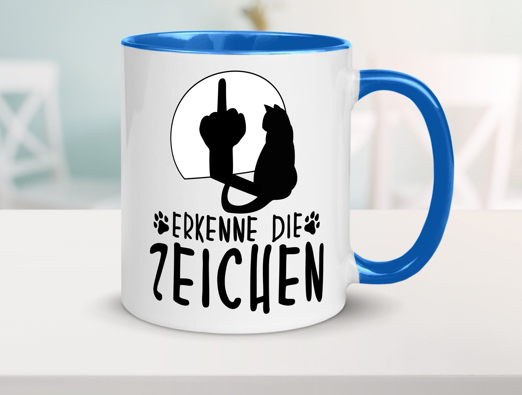 Erkenne die Zeichen | Katze Humor Tierliebhaber Geschenkidee Tasse