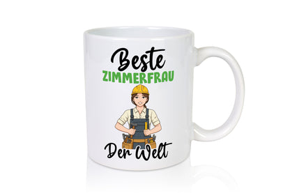 Beste Zimmerfrau| Holzbau | Handwerkerin v2 Geschenk Humor Geschenkidee